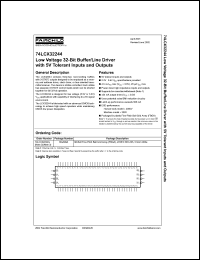 datasheet for 74LCX32244 by Fairchild Semiconductor