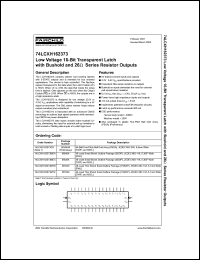 datasheet for 74LCXH162373 by Fairchild Semiconductor