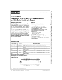 datasheet for 74LCXH162374 by Fairchild Semiconductor