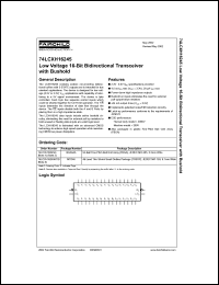 datasheet for 74LCXH16245 by Fairchild Semiconductor