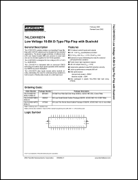 datasheet for 74LCXH16374 by Fairchild Semiconductor