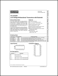 datasheet for 74LCXH245 by Fairchild Semiconductor