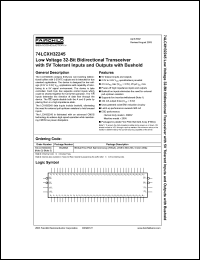 datasheet for 74LCXH32245 by Fairchild Semiconductor