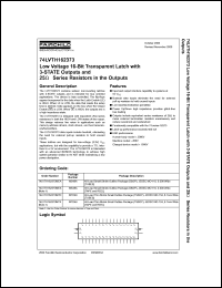 datasheet for 74LVTH162373 by Fairchild Semiconductor