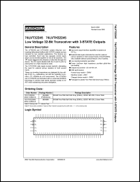 datasheet for 74LVTH32245 by Fairchild Semiconductor