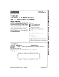 datasheet for 74VCX32244 by Fairchild Semiconductor