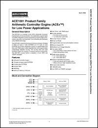 datasheet for ACE1001 by Fairchild Semiconductor