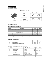datasheet for BAR43 by Fairchild Semiconductor