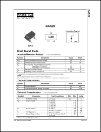 datasheet for BAS29 by Fairchild Semiconductor
