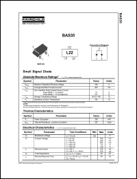 datasheet for BAS35 by Fairchild Semiconductor