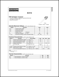 datasheet for BC516 by Fairchild Semiconductor