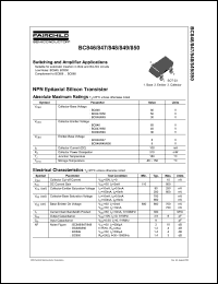 datasheet for BC849 by Fairchild Semiconductor