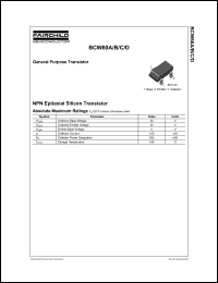 datasheet for BCW60B by Fairchild Semiconductor