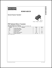 datasheet for BCW61D by Fairchild Semiconductor