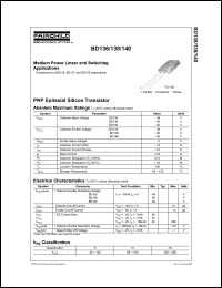datasheet for BD136 by Fairchild Semiconductor