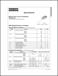 datasheet for BD234 by Fairchild Semiconductor