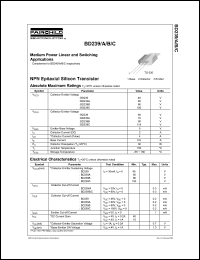 datasheet for BD239 by Fairchild Semiconductor