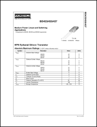 datasheet for BD433 by Fairchild Semiconductor