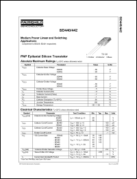 datasheet for BD442 by Fairchild Semiconductor