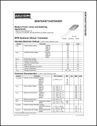 datasheet for BD675A by Fairchild Semiconductor