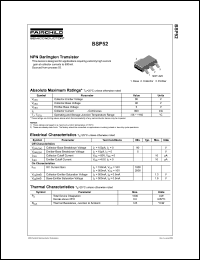 datasheet for BSP52 by Fairchild Semiconductor