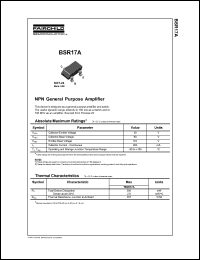 datasheet for BSR17A by Fairchild Semiconductor