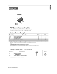 datasheet for BSS63 by Fairchild Semiconductor