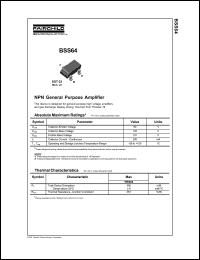datasheet for BSS64 by Fairchild Semiconductor