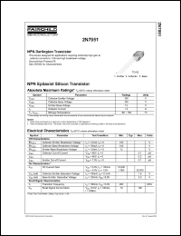 datasheet for 2N7051 by Fairchild Semiconductor