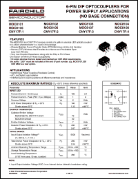 datasheet for CNY17F-3 by Fairchild Semiconductor