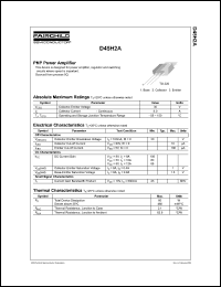 datasheet for D45H2A by Fairchild Semiconductor