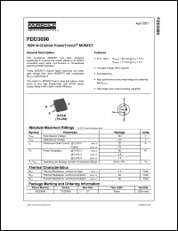 datasheet for FDD3690 by Fairchild Semiconductor