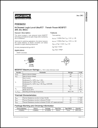 datasheet for FDD6632 by Fairchild Semiconductor
