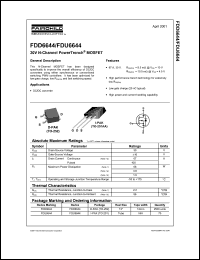 datasheet for FDD6644 by Fairchild Semiconductor