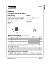 datasheet for FDD6676 by Fairchild Semiconductor
