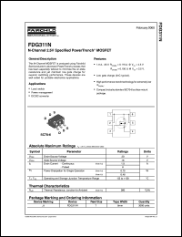 datasheet for FDG311N by Fairchild Semiconductor
