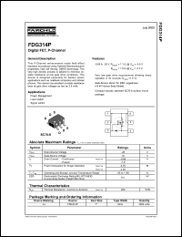 datasheet for FDG314P by Fairchild Semiconductor