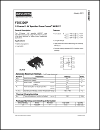datasheet for FDG326P by Fairchild Semiconductor