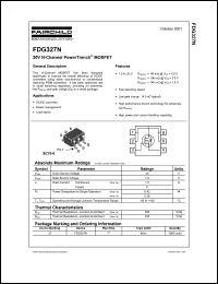 datasheet for FDG327N by Fairchild Semiconductor