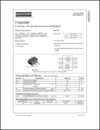 datasheet for FDG6308P by Fairchild Semiconductor