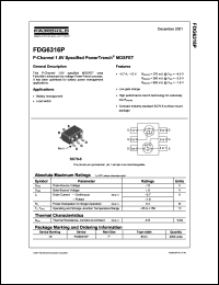 datasheet for FDG6316P by Fairchild Semiconductor