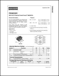 datasheet for FDG6332C by Fairchild Semiconductor