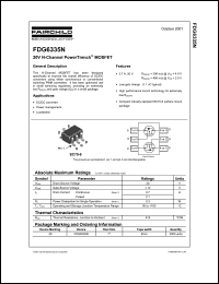 datasheet for FDG6335N by Fairchild Semiconductor
