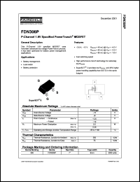 datasheet for FDN306P by Fairchild Semiconductor