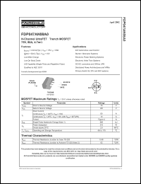datasheet for FDP047AN08A0 by Fairchild Semiconductor