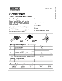 datasheet for FDP2670 by Fairchild Semiconductor