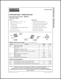 datasheet for FDP42AN15A0 by Fairchild Semiconductor