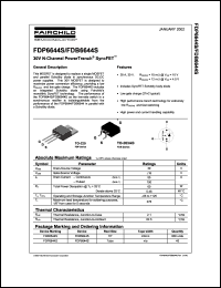 datasheet for FDP6644S by Fairchild Semiconductor