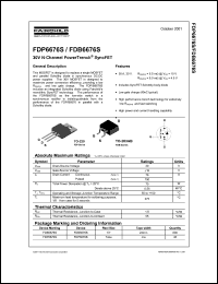datasheet for FDP6676S by Fairchild Semiconductor