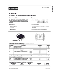 datasheet for FDR842P by Fairchild Semiconductor